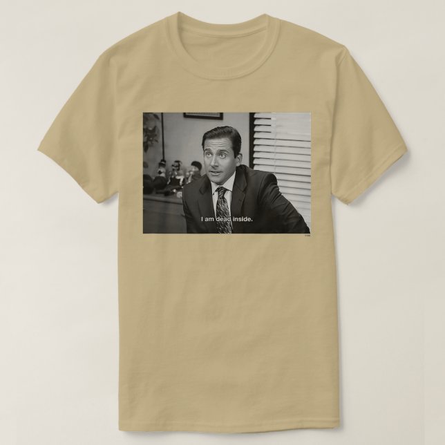 T-shirt Le bureau Michael est mort dans B+W (Design devant)