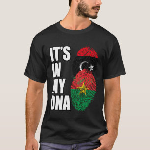 T-shirt Le Burkina Faso Et La Libye Mélangent Le Drapeau D