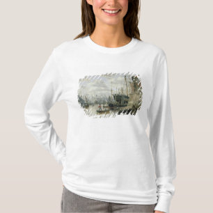 T-shirt Le cabine de rondin au port de Hambourg, 1848