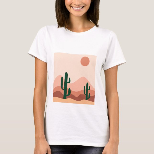 T-shirt Le cactus du désert (Devant)