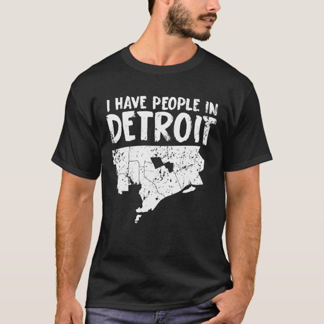 T-shirt Le cadeau Michigan drôle de Detroit est maison (Devant)