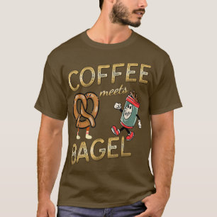 T-shirt Le café Cute Kawaii rencontre Bagel