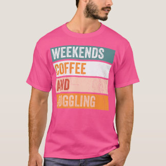 T-shirt Le café du week-end et jonglage passe-temps drôle