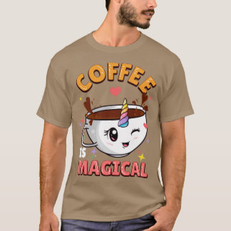 T-shirt Le café est licorne magique caféine