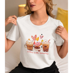 T-shirt Le café est ma Saint-Valentin Café Valentine