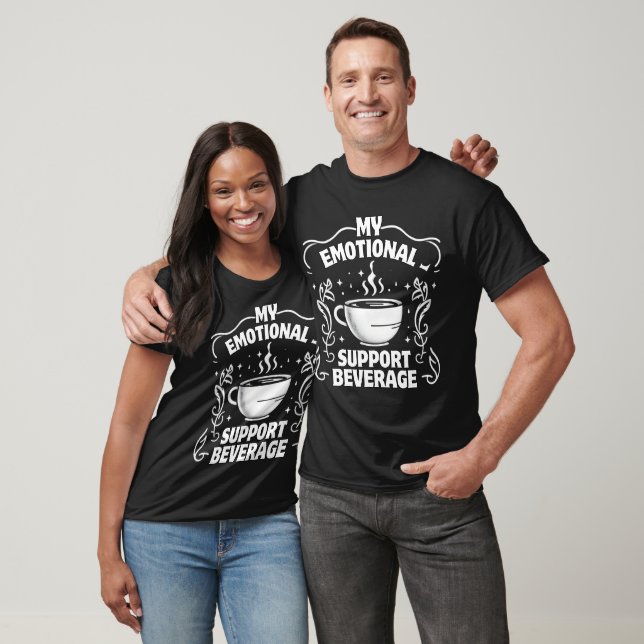 T-shirt Le café est mon support émotionnel Beverage.b (Unisexe)