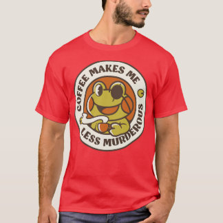 T-shirt Le café me fait sentir moins de grenouille meurtri