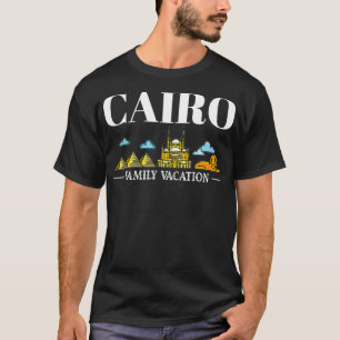 T-shirt Le Caire Egypte Voyage Skyline Carte Voyage