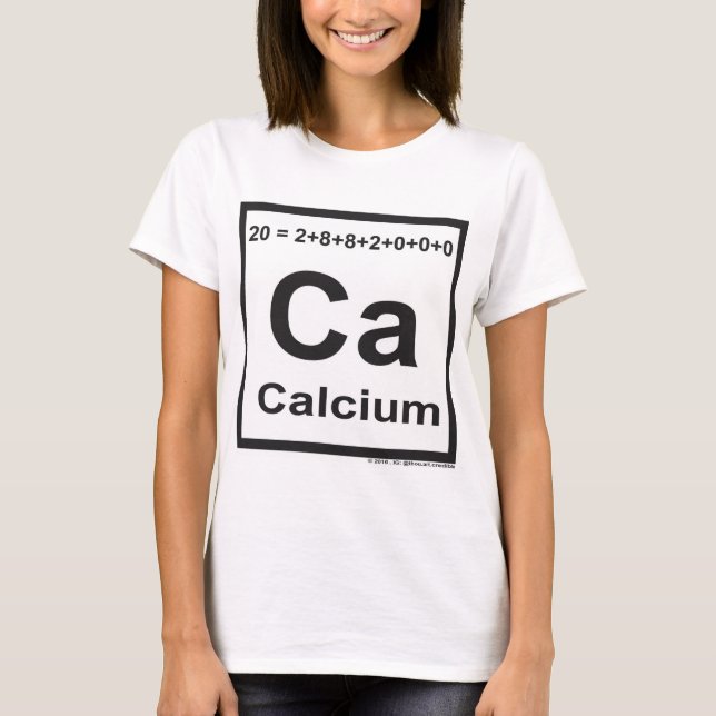 T-shirt Le calcium d'élément (Devant)