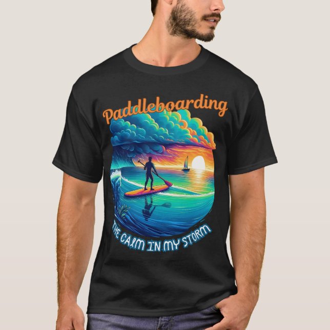 T-shirt Le calme dans ma tempête - le paddle (Devant)
