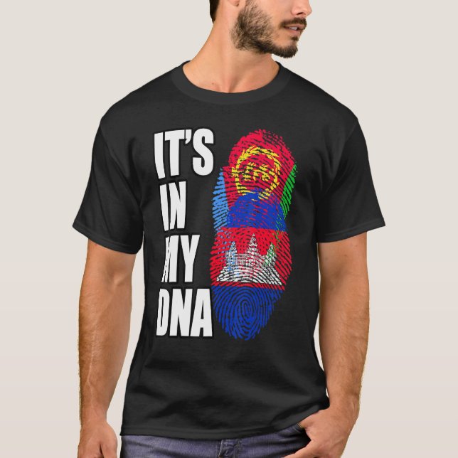 T-shirt Le Cambodge Et L'Erythrée Mélangent L'ADN Patrimoi (Devant)