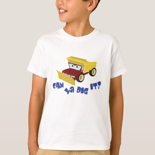 T-shirt Le camion à benne basculante badine la pièce en t (Devant)