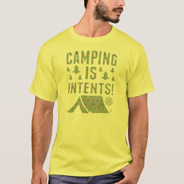 T-shirt Le camping est des intentions (Devant)