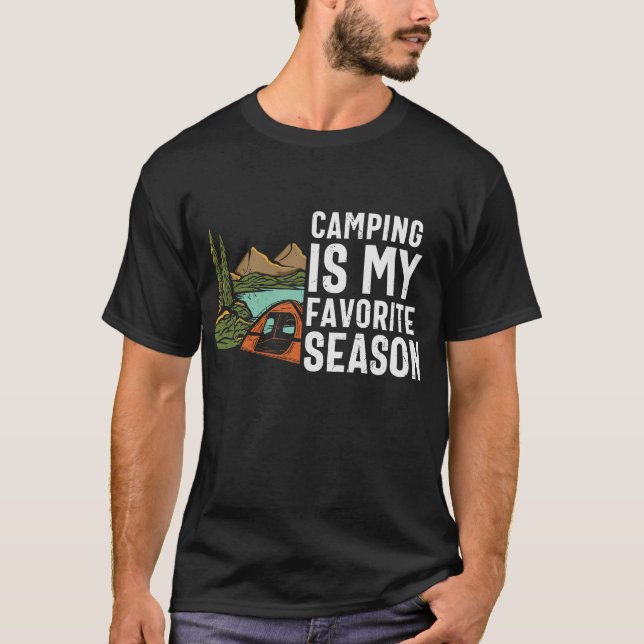 T-shirt Le Camping Est Ma Saison Préférée (Devant)