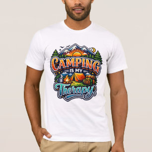 T-shirt Le Camping Est Ma Thérapie Drôle Camping Extérieur