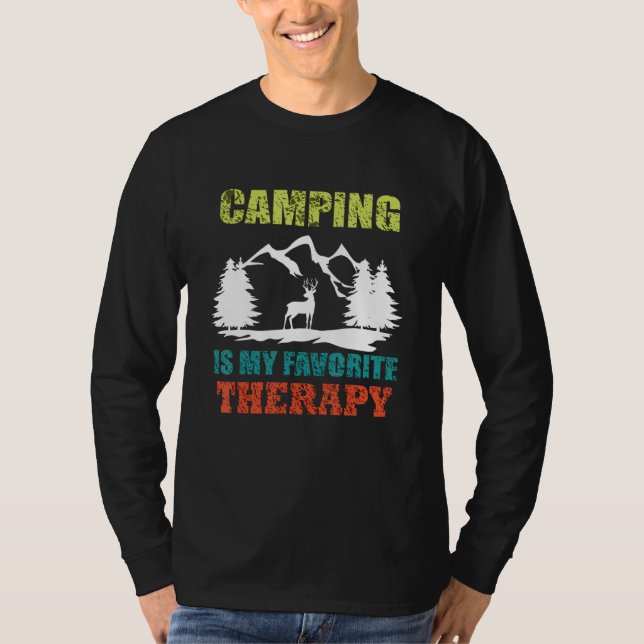 T-shirt Le Camping Est Ma Thérapie Préférée (Devant)