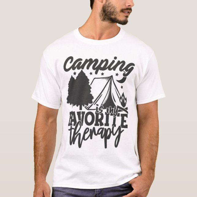 T-shirt Le Camping Est Mon Cadeau Thérapeutique Préféré (Devant)