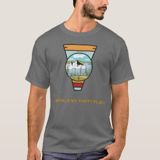 T-shirt Le camping est mon endroit heureux Camping rétro
