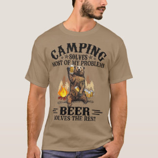 T-shirt Le Camping Résoud La Plupart De Mes Problèmes Ours