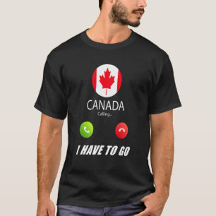 T-shirt Le Canada Drapeau Souvenir Le Canada Appelle