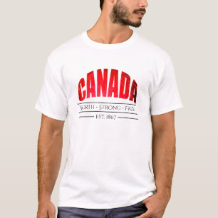 T-shirt Le Canada est.1867 libres forts du nord -