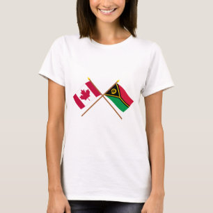 T-shirt Le Canada et les drapeaux croisés par Vanuatu
