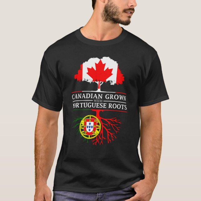 T-shirt Le Canadien développé avec le Portugais enracine   (Devant)