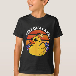 T-shirt Le canard 4 juillet Patriotique Day Usa Fla