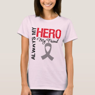 T-shirt Le cancer du cerveau toujours mon héros Mon ami