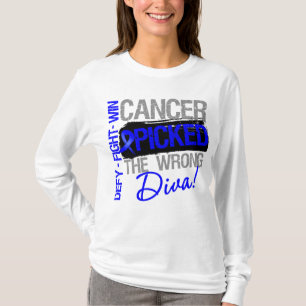 T-shirt Le cancer du colon a sélectionné la diva fausse