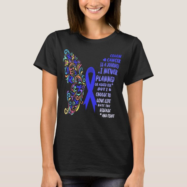T-shirt le cancer du colon, un combat de vie (Devant)