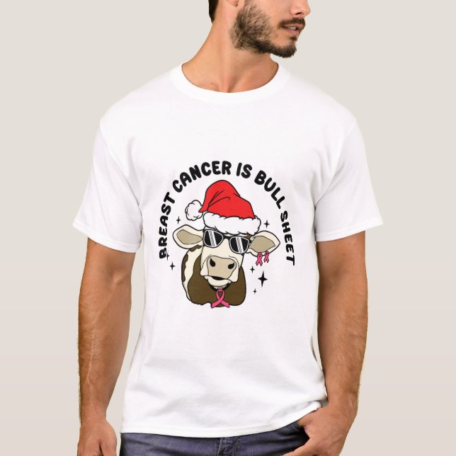 T-shirt Le cancer du sein est tôle taureau Drôle Vache de  (Devant)