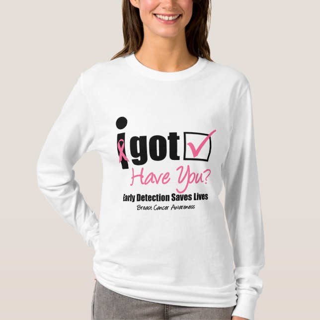 T-shirt Le cancer du sein obtiennent v5 vérifié (Devant)