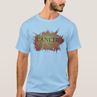 T-shirt Le Cancer suce la pièce en t graphique bleue