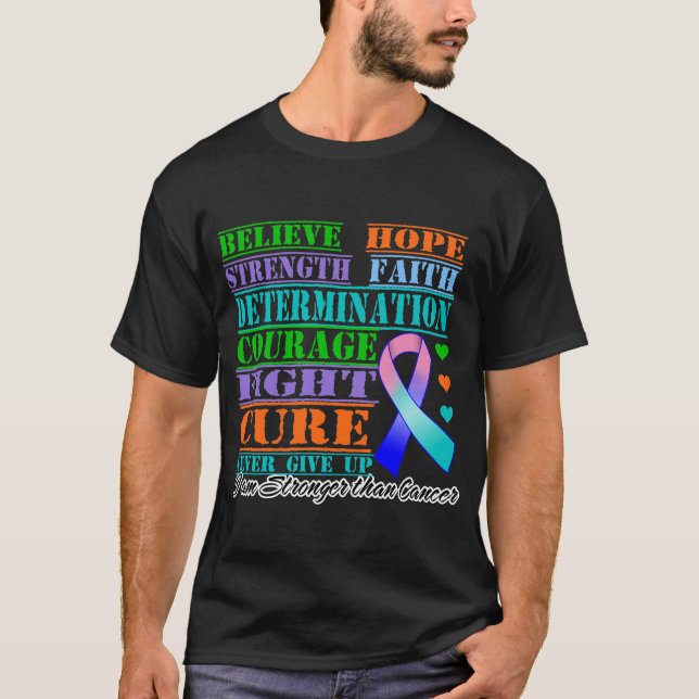 T-shirt Le cancer thyroïdien croit la détermination de la  (Devant)