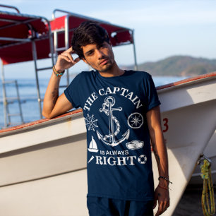 T-shirt Le Capitaine a toujours raison - Capitaine Funny -