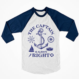 T-shirt Le Capitaine a toujours raison - Capitaine Funny -