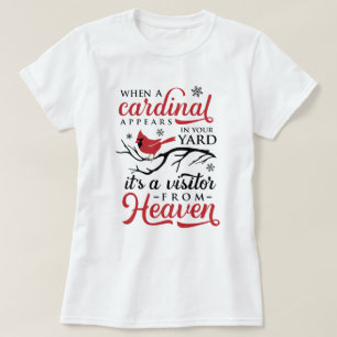T-shirt Le Cardinal Semble Visiteur Du Ciel Noël T-S