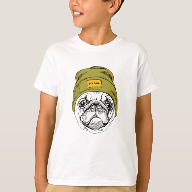 T-shirt Le carlin | de hippie il fait frais (Devant)