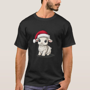 T-shirt Le Casquette du Père Noël sur un agneau égalise la