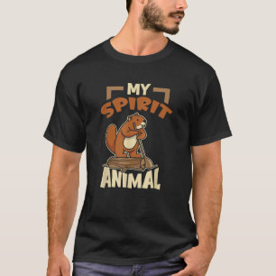 T-shirt Le castor est mon esprit Animal Woods Animaux Natu