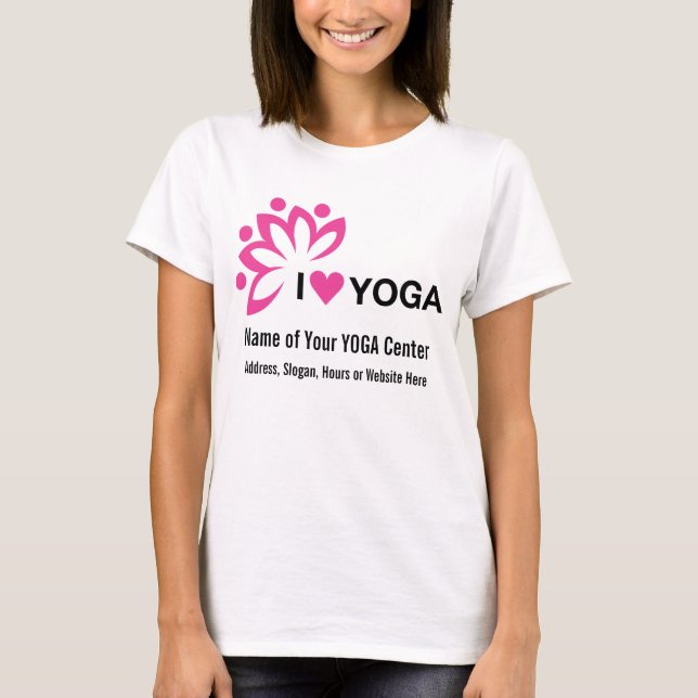T-shirt Le centre de yoga ajoutent votre propre texte - (Devant)