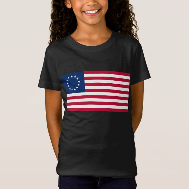 T-Shirt Le Cercle des étoiles, drapeau américain par Betsy (Devant)