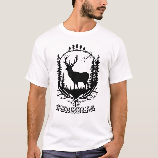 T-shirt Le cerf gardien de la forêt (Devant)