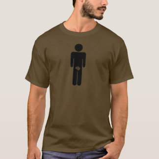 T-shirt le cerveau des hommes est dans leur pantalon
