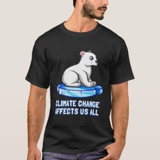 T-shirt Le Changement Climatique Nous Touche Tous Pleurant