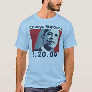 T-shirt le changement d'obama se produit