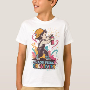 T-shirt Le chaos nourrit la créativité – Pop Art Graffiti