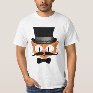 T-shirt Le Chat À Moustache Señor Gato™ Avec Le Chapea