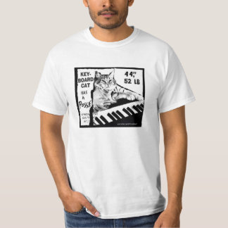 T-shirt Le chat de clavier a une chemise de bande !